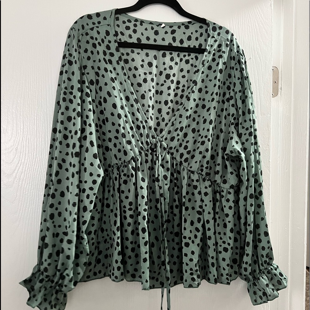 Dalmatian print blouse
